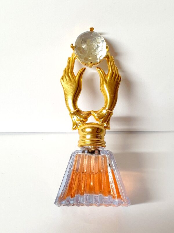 Magnifique Miniature de parfum avec bouchon décoratif art déco